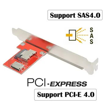  Сетевой адаптер Zihan Mini SAS SFF-8087 PCI-Express 4.0 для Oculink SFF-8611 SFF-8612 PCBA с кронштейном