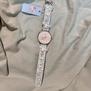 Детские наручные часы Sanrio для девочек с милым мультяшным изображением, водонепроницаемые часы Cinnamon Dog Hello Kitty My Melody Cinnamoroll, часы Little Twins Star Xo