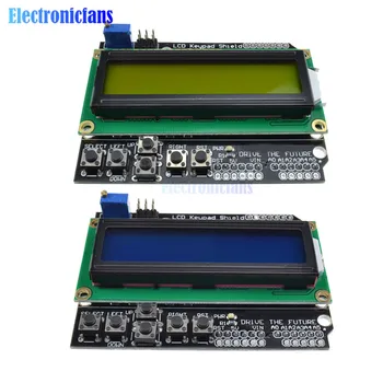  Экран клавиатуры LCD1602 Для Arduino 1602 ЖК-дисплей ATMEGA328 ATMEGA2560 Для Raspberry Pi Синий Экран Blacklight Модуль
