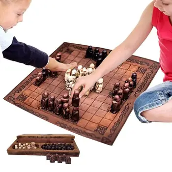  Шахматные доски для взрослых, шахматная доска для двух игроков Viking, Настольная игра, Асимметричные шахматы Viking, Стратегические игры, Шахматы, Подарки для вечеринки