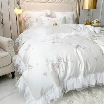  Принцесса, Шифоновое Кружевное Одеяло с вышивкой бабочкой, Постельное белье для сна