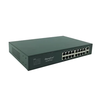  Полностью гигабитный сетевой коммутатор с веб-управлением, 16 портов fast Ethernet switch с 2 оптоволоконными портами SFP uplink