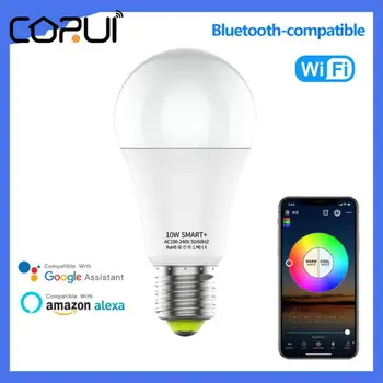  CORUI WiFi Bluetooth Умная лампа Умная лампочка RGB Белая теплая Поддерживает голосовое управление Alexa Google Home Assistant