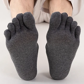  5 пар/лот, хлопчатобумажные носки с пятью пальцами для мужчин, однотонные дышащие хлопчатобумажные брендовые носки Harajuku с носками, короткие носки для деловых мужчин