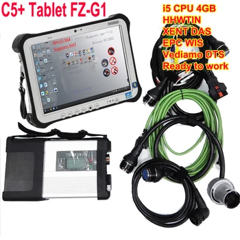  MB Star C5 SD Connect Мультиплексор с wifi ноутбуком FZ-G1 планшетный ПК mb star c5 wifi программное обеспечение SSD для sd c5 диагностический инструмент
