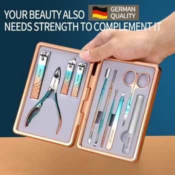  Маникюрный набор CMGF, специальные высококачественные маникюрные ножницы, натуральная Олекраноновая машинка для стрижки ногтей, инструмент для педикюра, красочная сумка для хранения