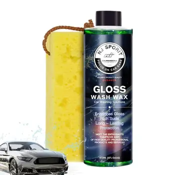  Жидкость для мойки автомобилей 16 жидких унций Автомобильный раствор для мойки Пена для мойки автомобилей Глянцевый воск для мытья автомобилей Мыло для мытья автомобилей