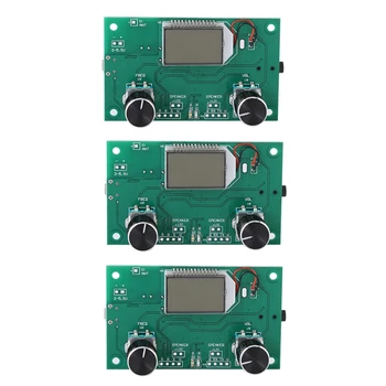  Горячая TTKK 3X FM-Радиоприемник Модуль 87-108 МГц Частотная Модуляция Стерео Приемная Плата С ЖК-цифровым дисплеем 3-5 В DSP PLL