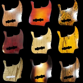  Усовершенствованная 4-струнная накладка для гитары JB Jazz Bass из цельного дерева с 10 отверстиями, аксессуары для царапин, накладка на накладку