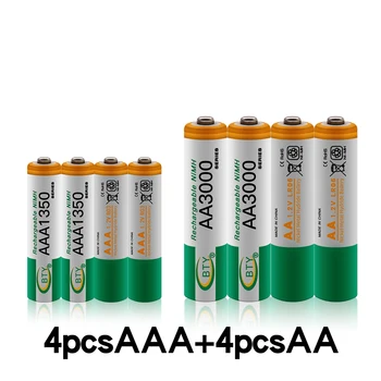  Перезаряжаемая батарея NiMH AAA, 100% В, 1,2 мАч, AA, 1350 мАч, 1,2 мАч, новинка 2 распродажа