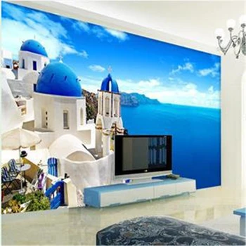  beibehang Модные бесшовные видеостены, фрески, архитектурный 3D ТВ фон, обои для гостиной, спальни, papel de parede