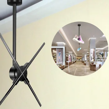  Потолочный кронштейн с прямым стержнем Подставка для проектора 3D Голограммы Светодиодный Голографический вентилятор 3D Рекламный логотип Световой дисплей