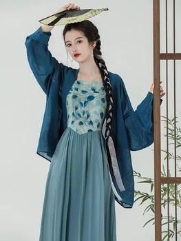 Новый китайский стиль, улучшенная шаль Hanfu с платьем на подтяжках, двухсекционная женская классическая юбка senior sense от холодного ветра