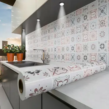  Высокотемпературные масляные обои На кухонной плите, Керамическая плитка, восстановленная водонепроницаемая декоративная самоклеящаяся бумага
