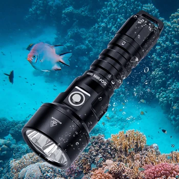  Новый Фонарик для Дайвинга Sofirn SD09 3400lm Мощный 21700 Перезаряжаемый подводный фонарь для подводного плавания SST40 Dive LED Light
