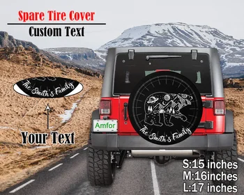  Изготовленная на заказ Крышка запасного колеса с фамилией, Персонализированное название, Крышка запасного колеса Вашего дизайна, крышка колеса для Jeep Trailer RV SUV, Подарок для