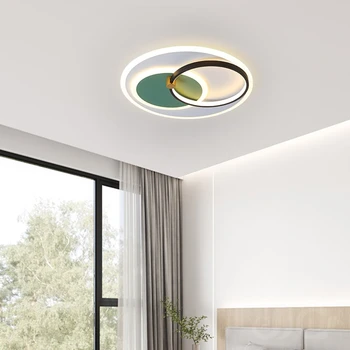  JJC Круглый/Квадратный Современный светодиодный потолочный светильник, подходящий для гостиной, спальни, кабинета, Регулируемый Новый светодиодный потолочный светильник
