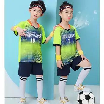  Индивидуальная футбольная форма Для мальчиков и Девочек, Спортивный тренировочный костюм для команды, Детская одежда, Комбинезон для движения 2023, Детская одежда с логотипом команды