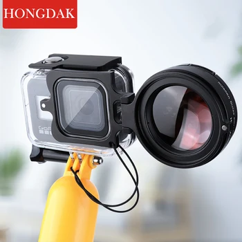  16X Macro HD Фильтр для GoPro 11 10 9 8, Черный Водонепроницаемый чехол для дайвинга, красно-фиолетовый Фильтр + крышка объектива + переходное кольцо 58 мм