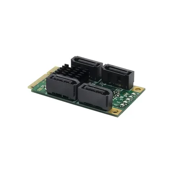  Pcie На 4 порта SATA3.0 6 Гбит/с Карта адаптера жесткого диска Mini PCI Express на SATA 3.1 Карта расширения контроллера