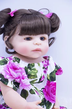  Boneca Reborn Bebê 100% Силиконовая кукла Reborn для маленьких Девочек 55 см, Реалистичная маленькая принцесса, малышка Бебе, Рождественский подарок на День Рождения, игрушка