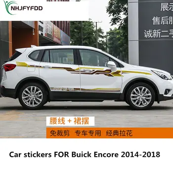  Для Buick Encore 2014-2018 автомобильная наклейка на дверь автомобиля, линия талии, гирлянда, полоса, спортивная наклейка Encore для бездорожья, модифицированная наклейка