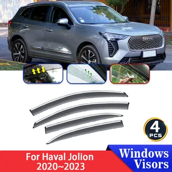  4X Дефлекторы Для Haval Jolion 2023 2022 2021 2020 Лобовое стекло Автомобиля, боковые козырьки для окон, отделка от дождя, аксессуары для интерьера Авто