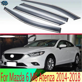  Для Mazda 6 M6 Atenza 2014 2015 2016 2017 2018 Пластиковый Внешний Козырек Вентиляционные Шторы Окно Защита От Солнца и Дождя Дефлектор 4 шт.