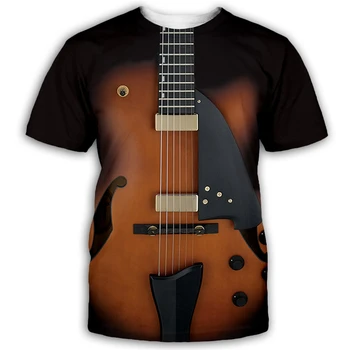  Джазовая Мужская футболка с 3D принтом, Футболка для Саксофона, гитары, кларнета, Классическая Музыкальная Модная Футболка в стиле хип-хоп с коротким рукавом, Поп-Свободная Повседневная Футболка