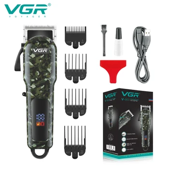  Электрическая машинка для стрижки волос; Профессиональная машинка для стрижки; Регулируемая Стрижка; Перезаряжаемый триммер для волос для мужчин VGR V-665
