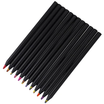  12 шт. Разноцветных карандашей для граффити, цветных карандашей с сердцевиной, деревянных карандашей для рисования, цветных карандашей для рисования
