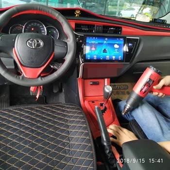  Автомобильный Стайлинг 3D 5D из углеродного волокна, Внутренняя отделка Центральной консоли, изменение цвета, Литье, наклейки для Toyota Corolla 2014-2018