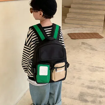  Детский рюкзак 2022, новые цветные контрастные буквы, школьный рюкзак для маленького мальчика в детском саду, корейская версия детского дошкольного класса