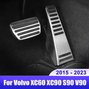  Для Volvo XC60 XC90 S90 V90 2015 - 2018 2019 2020 2021 2022 2023 Автомобильный Акселератор, тормоз, подставка для ног, Педали, накладки, аксессуары