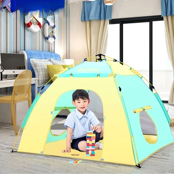  Кемпинг на открытом воздухе, Детская Автоматическая Палатка для мальчиков, Домашний игровой Домик