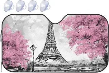  Картина Париж Эйфелева башня с принтом Солнцезащитный козырек на лобовое стекло автомобиля Солнцезащитный козырек на переднее лобовое стекло солнцезащитный козырек Складной солнцезащитный козырек S/M