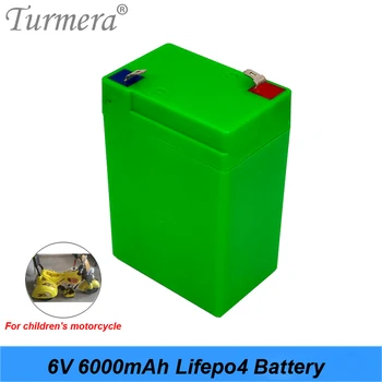  Turmera 6V 6AH Lifepo4 Battery Заменяет Аккумуляторные Батареи для использования в детских Электромобилях и Мотоциклах с электронным аварийным освещением