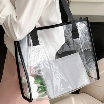  Прозрачная сумка для хранения, Женская сумка для хранения косметики, Утолщенная Водонепроницаемая сумка для стирки из ПВХ, Подарочная упаковка