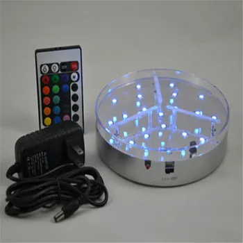 Изменяющий цвет RGB 19 светодиодов, перезаряжаемый Электрический светильник с батарейным питанием, базовый дисплей 6 дюймов для освещения свадебной вазы