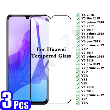  3/5 шт. Защитная пленка для экрана телефона Huawei Y9 2018 Y9A Y9S Y8P Y8S Y7 Pro 2019 Y7A Y7P Y6 Prime Y6P Y5 Lite из закаленного стекла HD пленка