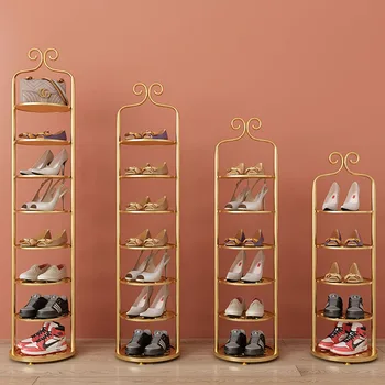  Подставка для шкафа для обуви Органайзеры для обуви Многослойная стойка для обуви из скандинавского металла Вертикальный компактный шкаф ультратонкий шкаф для обуви
