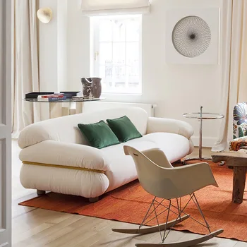  Тканевый диван для гостиной в скандинавском стиле, прямой диван