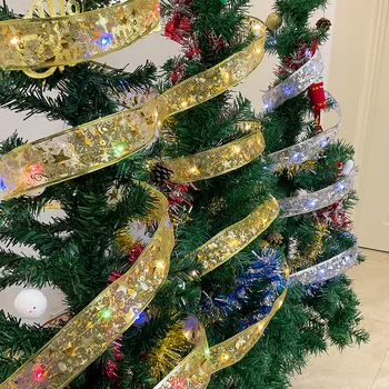  Батарейный блок типа АА, Рождественская елка, проволочная лампа, праздничная золотая серебряная лента, световая гирлянда, свадебная праздничная вечеринка, световая гирлянда