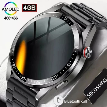  Часы 4G RAM 466 * 466 Экран, умные часы Для мужчин, всегда отображающие время, вызов Bluetooth, местная музыка, Умные часы для Android ios, часы