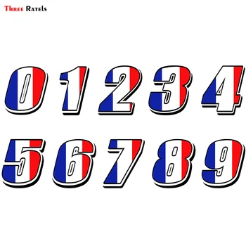  Три Ratels FTC-869 # Автомобильная Наклейка Гоночные номера Виниловые наклейки с Флагом Франции Наклейка для Мотокросса Moto Auto ATV BIKE Decor