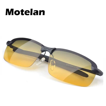  2019 Новые поляризованные солнцезащитные очки для вождения автомобиля Днем и ночью, Мужские очки с защитой от UV400, очки в металлической оправе, солнцезащитные очки 5034