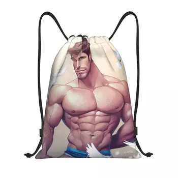  Сексуальный красавчик, мультяшный парень, мужской боди-арт, гей, рюкзак на шнурке, спортивная спортивная сумка для мужчин и женщин, тренировочный рюкзак