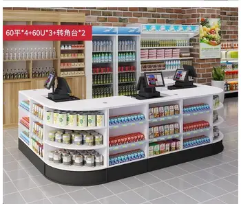  Кассовая панель супермаркета, комбинированная угловая маленькая кассовая стойка в круглосуточном магазине для матери и ребенка