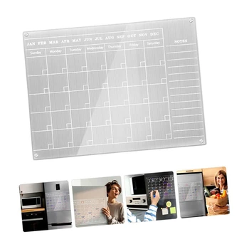  Белый Месяц Сухой Холодильник Доска для записей на Холодильнике Планирование сообщений Домашний Календарь Написание Кухонного стирания Стирается