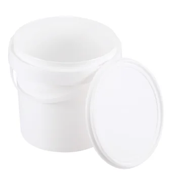  Пластиковое ведро для краски Uxcell, многоцелевой контейнер для белой краски емкостью 0,26 галлона/ 1000 мл с ручкой и крышкой